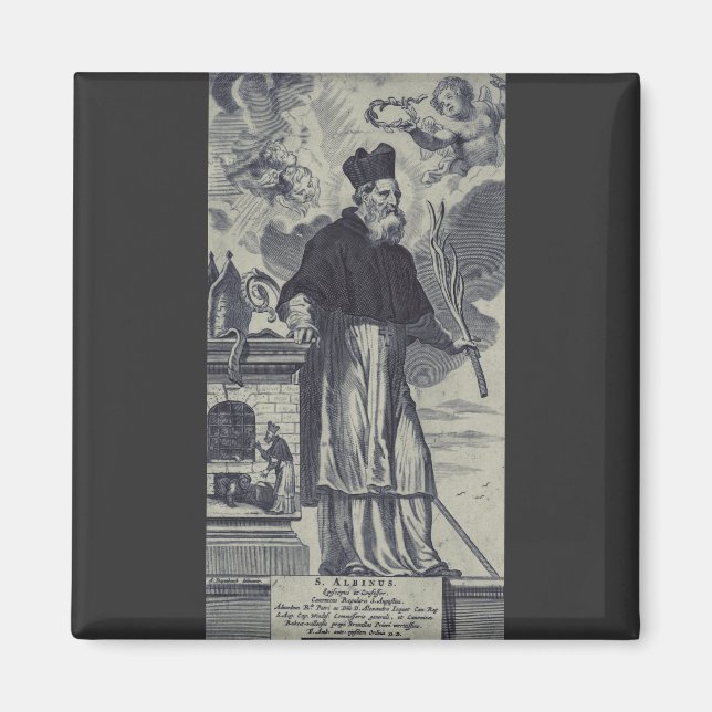 Saint Albinus of Angers Magnet (Front)