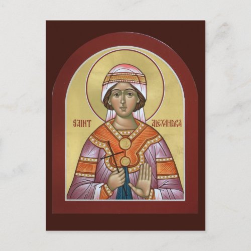Saint Alexandra Prayer Card