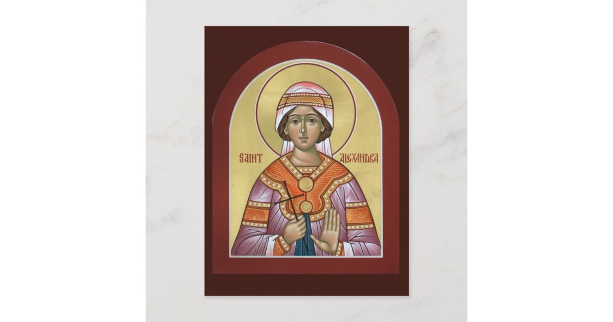 Saint Alexandra Prayer Card Zazzle