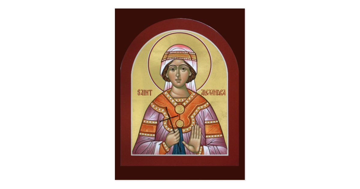 Saint Alexandra Prayer Card