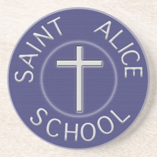 Saint Alice School Traditional Patch  Coaster