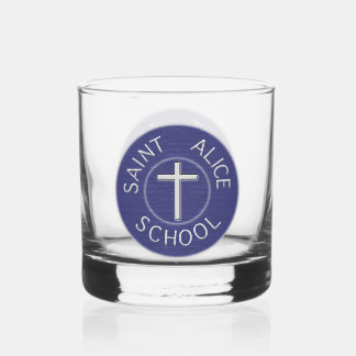Saint Alice School Traditional Patch  Whiskey Glass