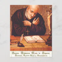 St. Scholastica Plaque & Holy Card Gift Set - Portraits of Saints