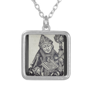 Saint Amandus catholic missionaries of Flanders Silver Plated Necklace