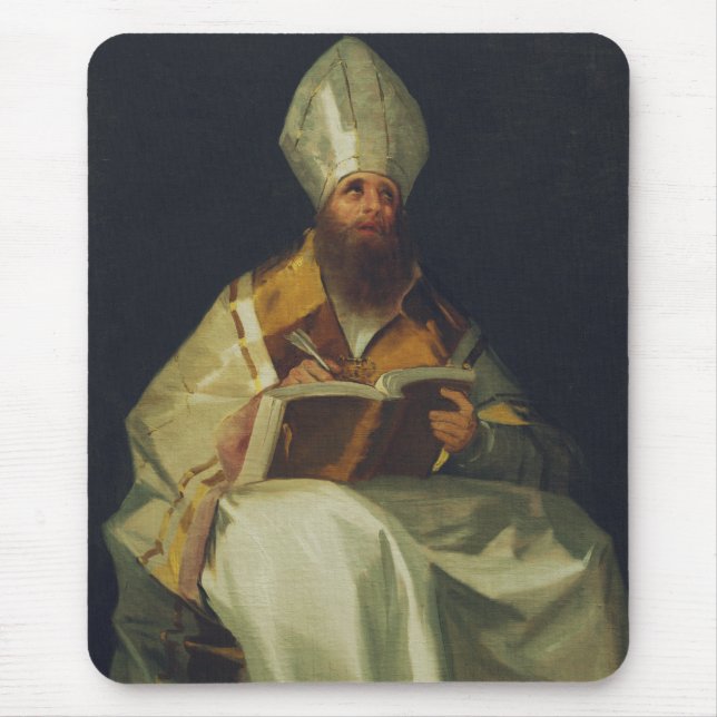 Saint Ambrose by Francisco de Goya Mouse Pad (Front)