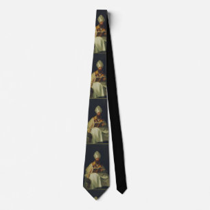 Saint Ambrose by Francisco de Goya Neck Tie