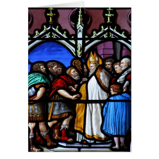 Saint Ambrose confronts Emperor Theodosius Cards (Front)