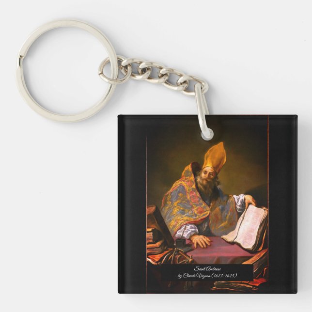 Saint Ambrose of Milan Keychain (Front)