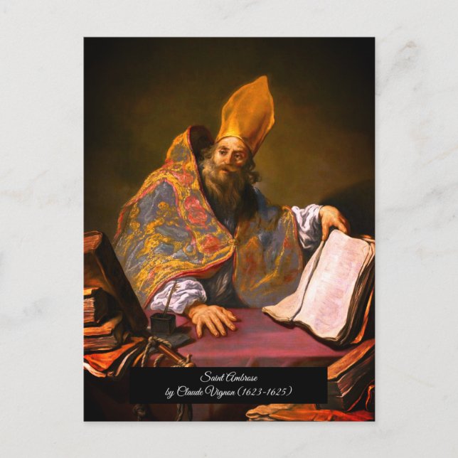 Saint Ambrose of Milan Postcard (Front)