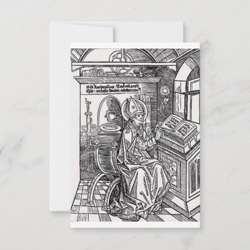 Saint Ambrose of Milan  Thank You Card