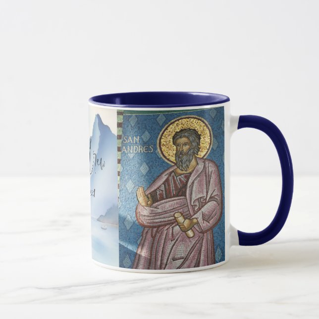 Saint Andrew, Catholic Saint Coffee Mug (Right)
