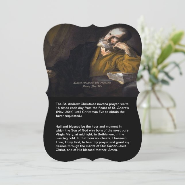 Saint Andrew Christmas Novena Holiday Card (Standing Front)