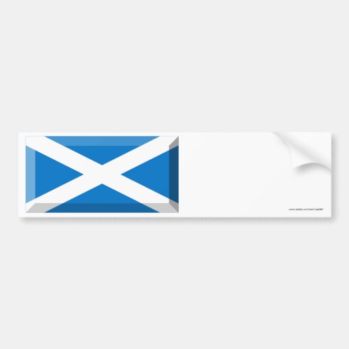 Saint Andrew Flag of Scotland Jewel Bumper Sticker