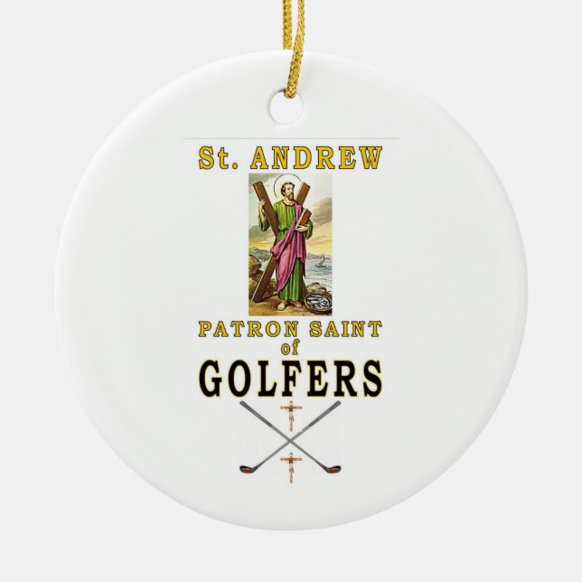 SAINT ANDREW GOLF CERAMIC ORNAMENT (Front)