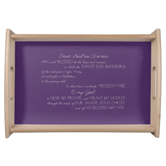 Saint Andrew Novena Tray: Perfect for Advent! Serving Tray (Front)