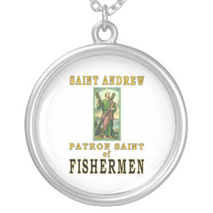 SAINT ANDREW SILVER PLATED NECKLACE