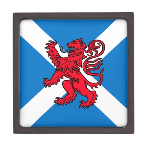 Saint Andrews Cross Scottish Flag  Lion Rampant Gift Box