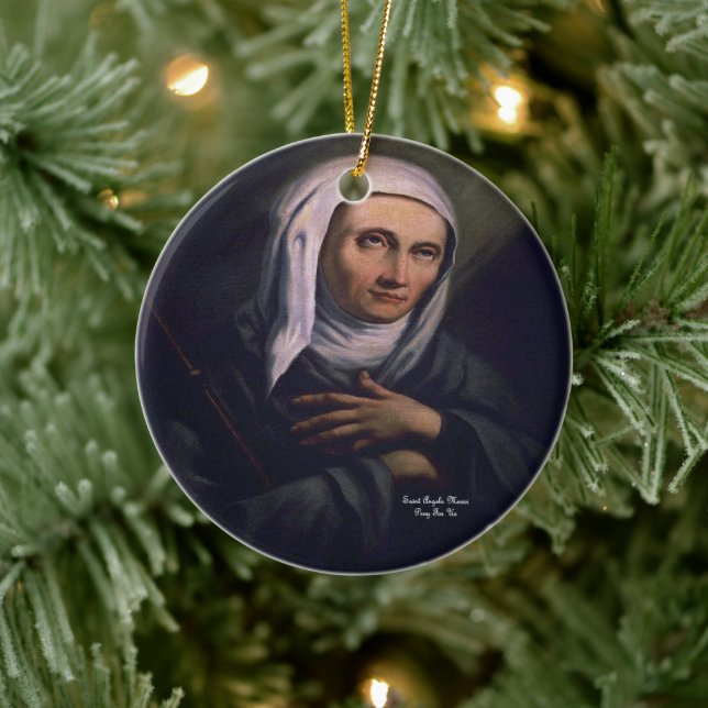 Saint Angela Merici Ceramic Ornament (Tree)