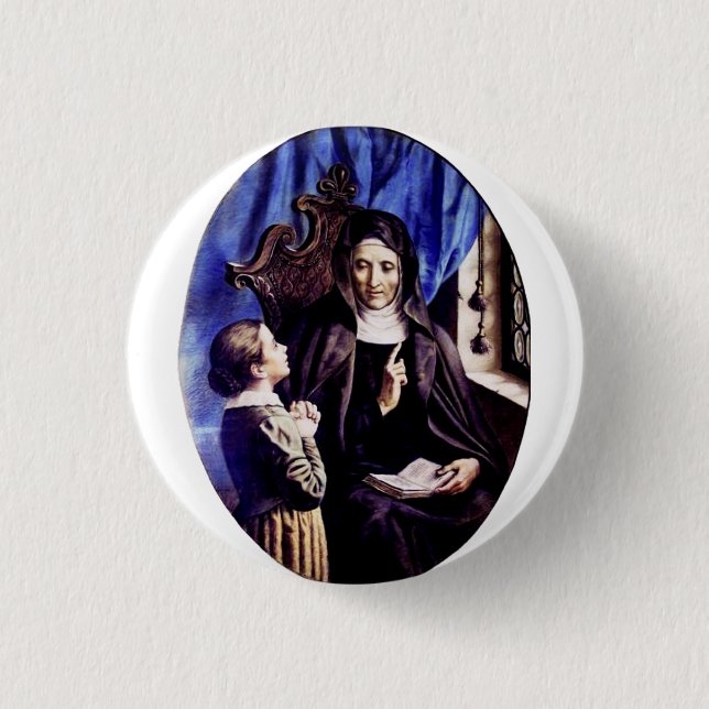 Saint Angela Merici Virgin and foundress Button (Front)