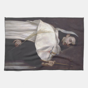 Saint Angelus of Jerusalem Martyr and Preacher Kitchen Towel