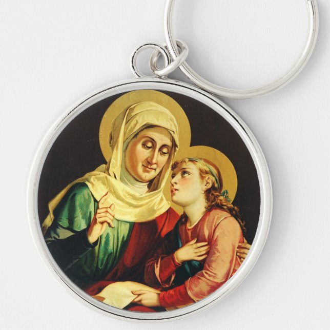 Saint Ann and Virgin Mary Keychain (Front)