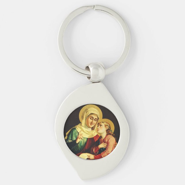 Saint Ann and Virgin Mary Keychain (Front)