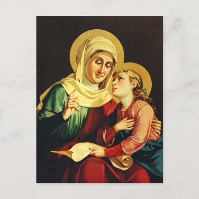 Saint Ann and Virgin Mary Postcard (Front)