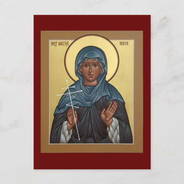 Saint Anna the Martyr Prayer Card (Front)