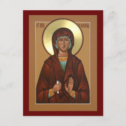 Saint Anna the Prophetess Icon Prayer Card