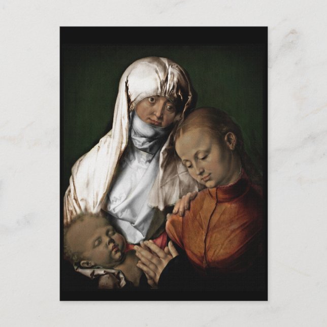 Saint Anne Admiring Baby Jesus Postcard (Front)