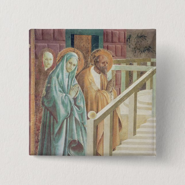 Saint Anne and Joachim at the Presentation of Pinback Button (Front)