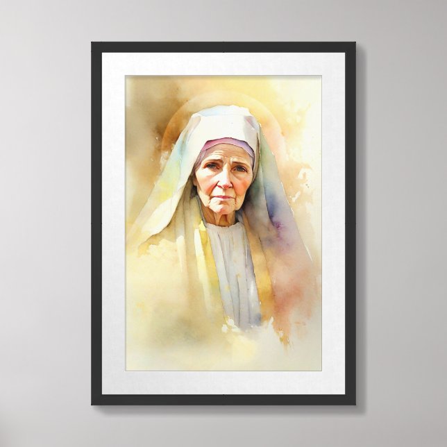 Saint Anne Watercolor Painting Framed Art (Framed Front)