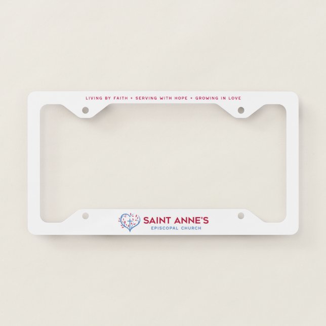 Saint Anne's License Plate Frame (Front)