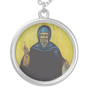 Saint Anthony of Egypt Silver Plated Necklace
