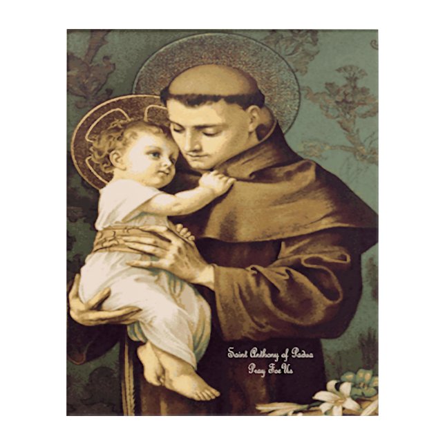 Saint Anthony of Padua Acrylic Print (Front)