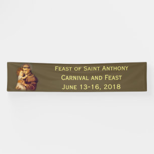 Saint Anthony of Padua Baby Jesus Banner
