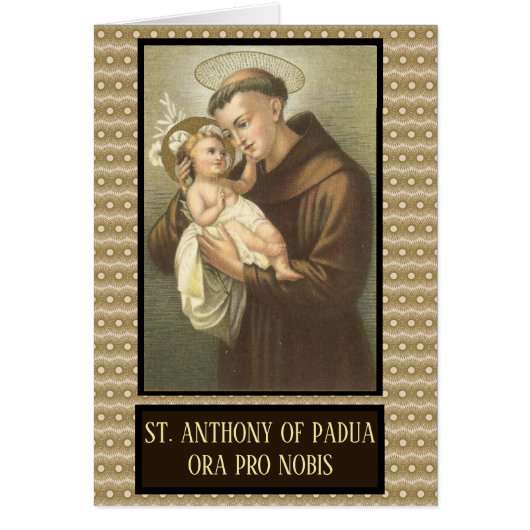 Saint Anthony of Padua Baby Jesus Cards (Front)