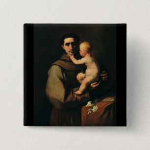 Saint Anthony of Padua by Luca Giordano Button