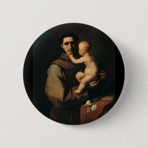 Saint Anthony of Padua by Luca Giordano Button