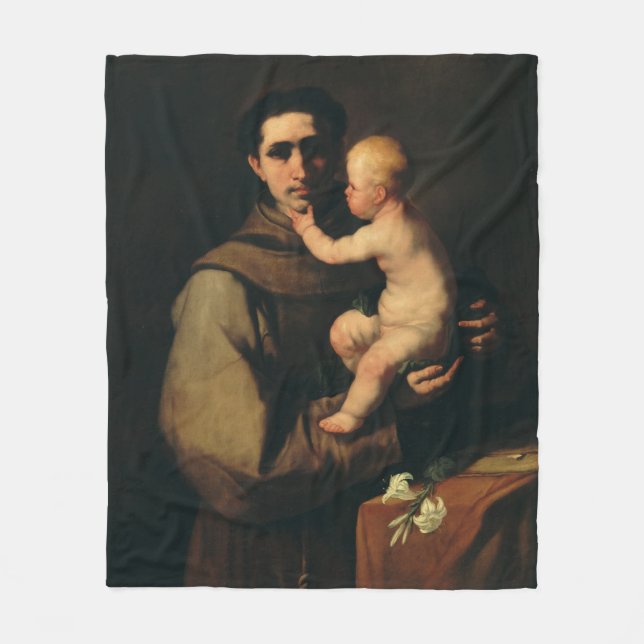 Saint Anthony of Padua by Luca Giordano Fleece Blanket (Front)