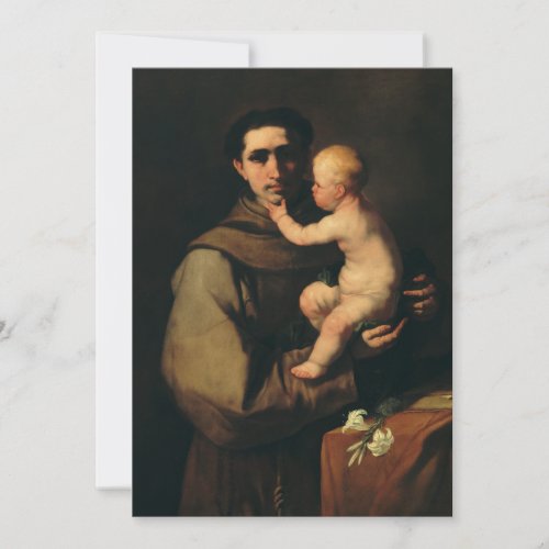 Saint Anthony of Padua by Luca Giordano Holiday Card