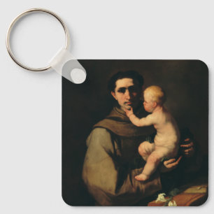 Saint Anthony of Padua by Luca Giordano Keychain