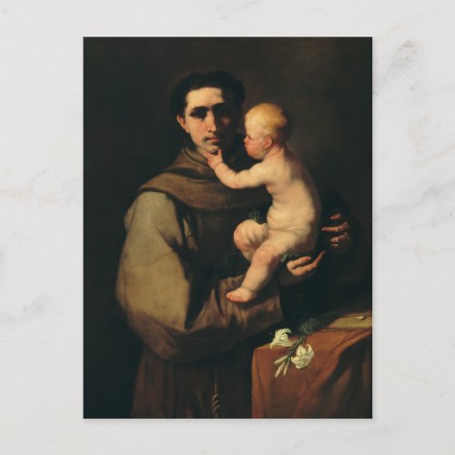 Saint Anthony of Padua by Luca Giordano Postcard