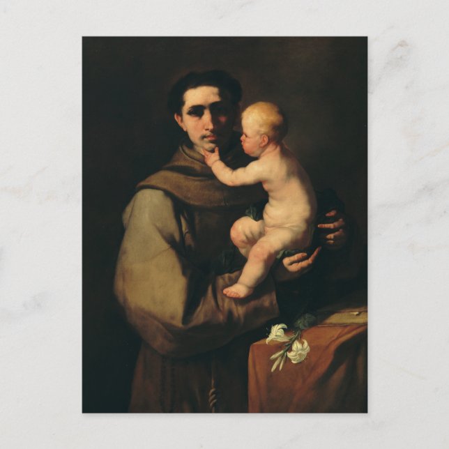 Saint Anthony of Padua by Luca Giordano Postcard (Front)
