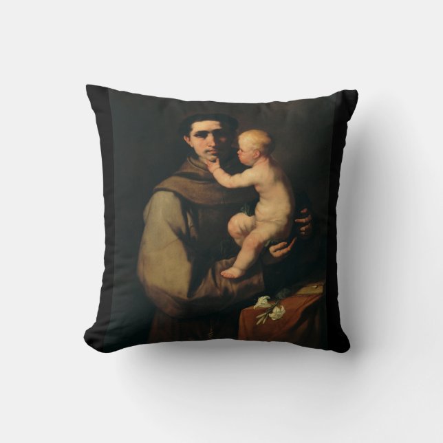 Saint Anthony of Padua by Luca Giordano Throw Pillow (Front)
