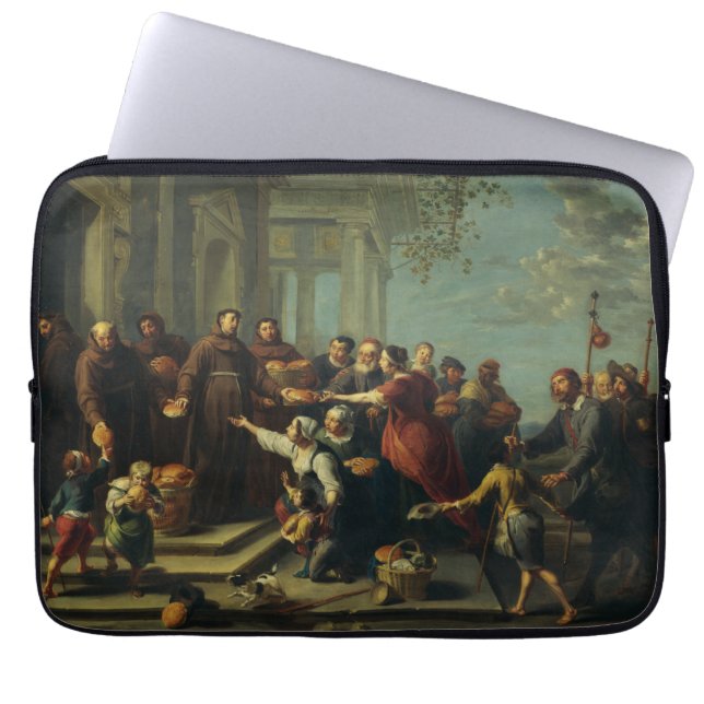 Saint Anthony of Padua by Willem van Herp Laptop Sleeve (Front)