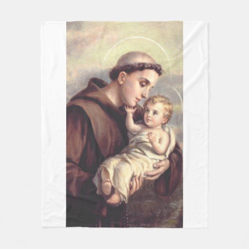 Saint Anthony of Padua Fleece Blanket