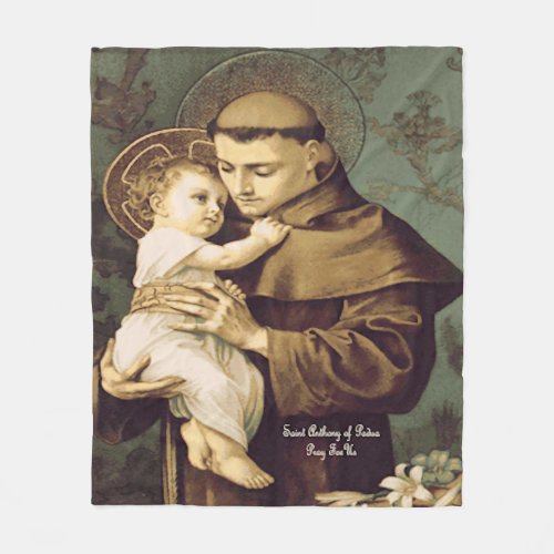 Saint Anthony of Padua Fleece Blanket