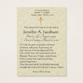 Saint Anthony of Padua Funeral Memorial Holy Card (Back)