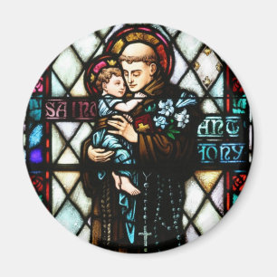 Saint Anthony of Padua Holding a Child Magnet